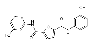 2-N,5-N-bis(3-hydroxyphenyl)furan-2,5-dicarboxamide Structure