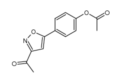 1-[5-(4-acetoxy-phenyl)-isoxazol-3-yl]-ethanone Structure