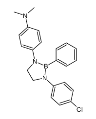 4-[3-(4-chloro-phenyl)-2-phenyl-[1,3,2]diazaborolidin-1-yl]-N,N-dimethyl-aniline结构式