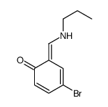 4-bromo-6-(propylaminomethylidene)cyclohexa-2,4-dien-1-one结构式