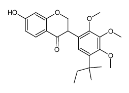3-[5-(1,1-dimethyl-propyl)-2,3,4-trimethoxy-phenyl]-7-hydroxy-chroman-4-one Structure