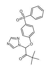 1-(4-benzenesulfonyl-phenoxy)-3,3-dimethyl-1-[1,2,4]triazol-1-yl-butan-2-one结构式