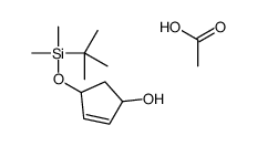 acetic acid,4-[tert-butyl(dimethyl)silyl]oxycyclopent-2-en-1-ol Structure