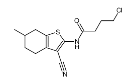 2-(4-chloro-butyrylamino)-6-methyl-4,5,6,7-tetrahydro-benzo[b]thiophene-3-carbonitrile结构式