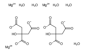 trimagnesium,2-hydroxypropane-1,2,3-tricarboxylate,pentahydrate Structure