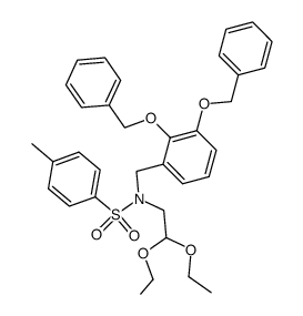 N-(2,3-bis(benzyloxy)benzyl)-N-(2,2-diethoxyethyl)-4-methylbenzenesulfonamide结构式