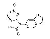 5-Chloro-1,3-dihydro-3-(3,4-methylenedioxyphenyl) imidazo[4,5-b]-pyridin-2-one Structure