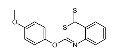 2-(4-methoxyphenoxy)-3,1-benzothiazine-4-thione结构式