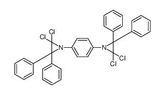 2,2-dichloro-1-[4-(2,2-dichloro-3,3-diphenylaziridin-1-yl)phenyl]-3,3-diphenylaziridine结构式