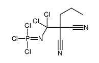 2-[dichloro-[(trichloro-λ5-phosphanylidene)amino]methyl]-2-propylpropanedinitrile Structure