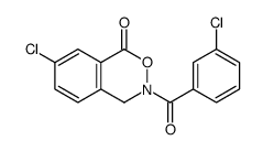 7-chloro-3-(3-chlorobenzoyl)-4H-2,3-benzoxazin-1-one结构式