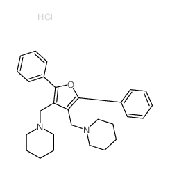 Piperidine,1,1'-[(2,5-diphenyl-3,4-furandiyl)bis(methylene)]bis-, dihydrochloride (9CI)结构式