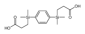 3-[[4-[2-carboxyethyl(dimethyl)silyl]phenyl]-dimethylsilyl]propanoic acid Structure
