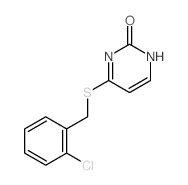 2(1H)-Pyrimidinone,6-[[(2-chlorophenyl)methyl]thio]-结构式