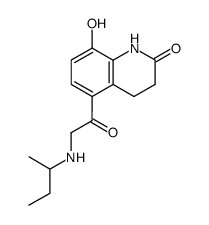 5-(2-sec-Butylamino-acetyl)-8-hydroxy-3,4-dihydro-1H-quinolin-2-one结构式