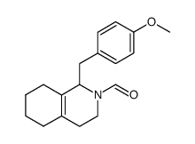 2-Formyl-1-[(4-methoxyphenyl)methyl]-1,2,3,4,5,6,7,8-octahydroispquinoline结构式