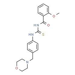 2-methoxy-N-{[4-(morpholin-4-ylmethyl)phenyl]carbamothioyl}benzamide Structure