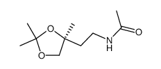 N-[2-[(S)-2,2,4-Trimethyl-1,3-dioxolan-4-yl]ethyl]acetamide结构式