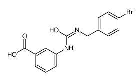 3-[(4-bromophenyl)methylcarbamoylamino]benzoic acid Structure
