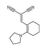 2-[(2-pyrrolidin-1-ylcyclohexen-1-yl)methylidene]propanedinitrile Structure