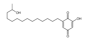 2-Hydroxy-6-(13-hydroxytetradecyl)-2,5-cyclohexadiene-1,4-dione结构式