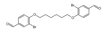 3-bromo-4-[6-(2-bromo-4-formylphenoxy)hexoxy]benzaldehyde Structure
