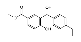 methyl 3-((4-ethylphenyl)(hydroxy)methyl)-4-hydroxybenzoate结构式