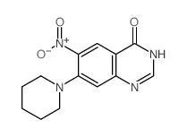 6-nitro-7-(1-piperidyl)-1H-quinazolin-4-one结构式