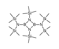 1,3-bis(trimethylsilyl)-2,4-bis{bis(trimethylsilyl)amino}-1,3-diazadiboretane Structure