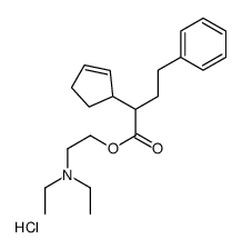 2-(diethylamino)ethyl 2-cyclopent-2-en-1-yl-4-phenylbutanoate,hydrochloride Structure