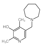 5-(azepan-1-ylmethyl)-2,4-dimethyl-pyridin-3-ol structure