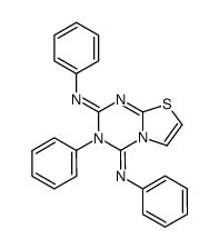 3,N,N'-triphenyl-thiazolo[3,2-a][1,3,5]triazine-2,4-diylidenediamine结构式