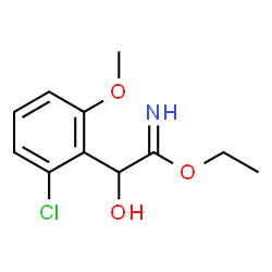 Benzeneethanimidic acid,2-chloro--alpha--hydroxy-6-methoxy-,ethyl ester (9CI) structure