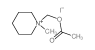 Piperidinium,1-[(acetyloxy)methyl]-1-methyl-, iodide (1:1) structure