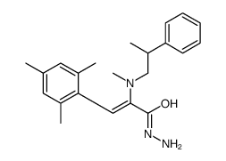 (E)-2-[methyl(2-phenylpropyl)amino]-3-(2,4,6-trimethylphenyl)prop-2-enehydrazide结构式