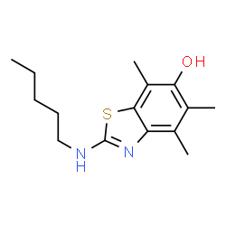 6-Benzothiazolol,4,5,7-trimethyl-2-(pentylamino)- Structure