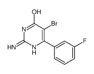 2-amino-5-bromo-6-(3-fluorophenyl)-4(3H)pyrimidinone结构式