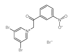 2-(3,5-dibromopyridin-1-yl)-1-(3-nitrophenyl)ethanone structure