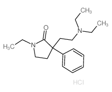 3-(2-diethylaminoethyl)-1-ethyl-3-phenyl-pyrrolidin-2-one结构式