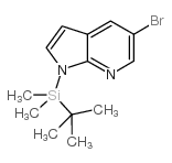 5-溴-1-[(1,1-二甲基乙基)二甲基硅酯]-1H-吡咯并[2,3-B]吡啶结构式