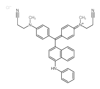 Ethanaminium,2-cyano-N-[4-[[4-[(2-cyanoethyl)methylamino]phenyl][4-(phenylamino)-1-naphthalenyl]methylene]-2,5-cyclohexadien-1-ylidene]-N-methyl-,chloride (1:1) picture