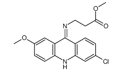 methyl 3-[(6-chloro-2-methoxy-acridin-9-yl)amino]propanoate结构式
