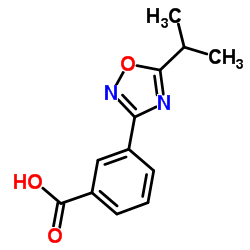 3-(5-Isopropyl-1,2,4-oxadiazol-3-yl)benzoic acid结构式