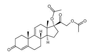 Pregna-4,9(11)-diene-17,21-diol-3,20-dione17,21-diacetate结构式