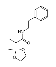 2-(2-methyl-1,3-dioxolan-2-yl)-N-phenethylpropionamide结构式
