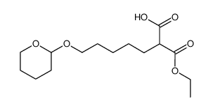 2-carbethoxy-7-tetrahydropyranyloxy-heptanoic acid Structure