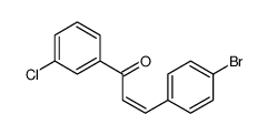 3-(4-bromophenyl)-1-(3-chlorophenyl)prop-2-en-1-one structure