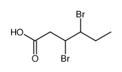 3,4-dibromo-hexanoic acid Structure