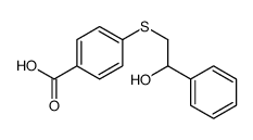 4-(2-hydroxy-2-phenylethyl)sulfanylbenzoic acid结构式