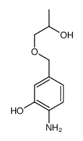 2-amino-5-(2-hydroxypropoxymethyl)phenol结构式